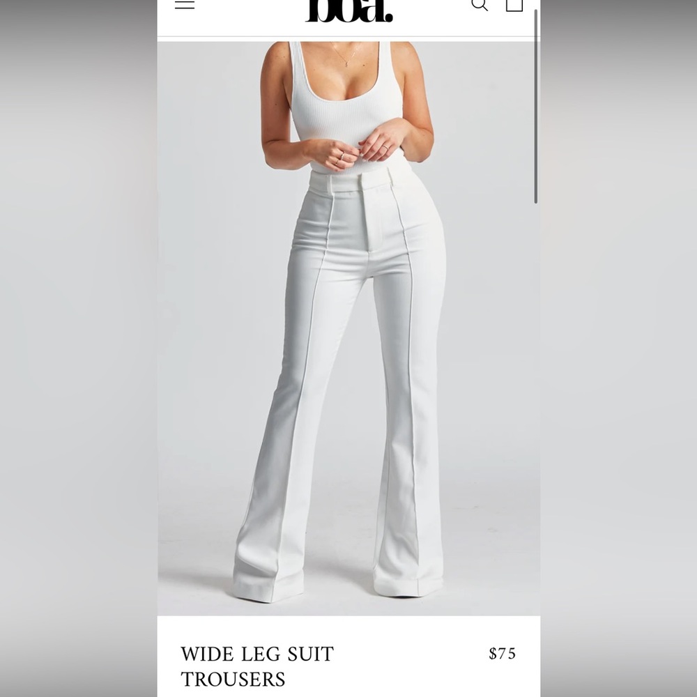Because of Alice white pants/trousers